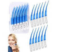 JUKOTA Scovolini interdentali design curvo, 60 Pezzi Spazzolini Interdentali Silicone Scovolino azione delicata per gengive sensibili, per pulizia efficace tra i denti/Rimozione Della Placca