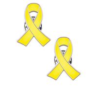 JUKOTA Spilla, spilla con logo a forma di fiocco, spilla con logo giallo - 2,8x2,1 cm, per la decorazione dell'abbigliamento