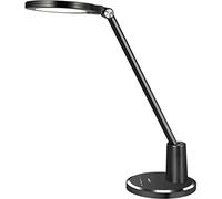 JUKSTG Lampada da Scrivania LED, Protezione Degli Occhi 10 Livelli di Luminosità 5 Modalità Touch Control Lampada da Tavolo Dimmerabili Lettura Studio Lampade da lavoro(Nero)