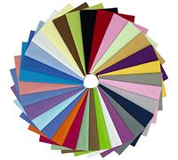 Jukway 31 Pezzi Multicolore Tessuto di Cotone 25 x 20 cm, Colore Solido Stoffa Artigianali Tessuti Patchwork Panni per Cucito, Quilt, Decorazioni Fai da Te, Lavoro Manuale (9,8 x 7,9 Pollici x 31Pcs)