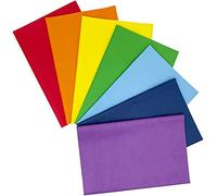Jukway 7 Pezzi Multi-Colori Tessuto di Cotone 45 x 52 cm, Puro Cotone Colorati Tessuti Patchwork Stoffa Per Cucito, Trapuntatura, Decorazione Fai Da Te, Lavoro Manuale (Arcobaleno -7 Colori)