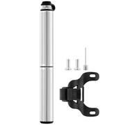 JULAI Mini pompa per bicicletta con manometro, pompa portatile per pneumatici a mano, pompa per telaio della bicicletta con ago a sfera, adatta a valvole Presta e Schrader, leggera, per bici da