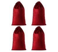 Julai Sacchetti di scarpe da viaggio in velluto con coulisse, lavabili per viaggi e per la casa, Rosso, 21.2x13.3 inch, Borse per scarpe da viaggio