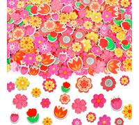 JULBEAR Adesivi in schiuma a forma di fiore, 300 pezzi, adesivi in schiuma autoadesivi colorati misti per feste per bambini, fai da te, bomboniere, decorazioni (stile floreale)