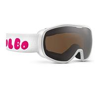 Maschera Julbo Spot bianco rosa con lente a specchio Spectron 3 Polycarbonate marrone bambini