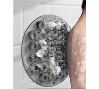 Piedi e schiena Scrubber per Doccia, Massaggiatore Lavaggio del Piede e schiena per Doccia con Ventose Antiscivolo, Spazzola per Massaggio ai Piedi Antiscivolo per Deterge, Esfoliare (Grigio)