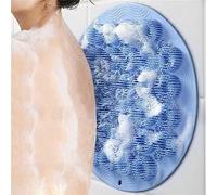 Piedi e schiena Scrubber per Doccia, Massaggiatore Lavaggio del Piede e schiena per Doccia con Ventose Antiscivolo, Spazzola per Massaggio ai Piedi Antiscivolo per Deterge, Esfoliare (Blu)