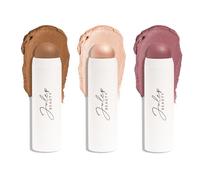 Julep -Trio colorato in barra 3 in 1 Skip the Brush per occhi, guance e labbra: malva spento, bronzo neutro e lucentezza trasparente