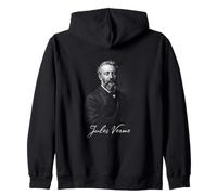 Jules Verne Classic Fantascienza Autore Omaggio Felpa con Cappuccio