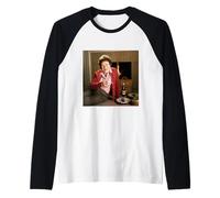 Julia Child Lo Chef Francese del Fuoco Michael Grecco Maglia con Maniche Raglan