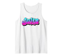 Julia Graffiti Nome Personalizzato Blu Rosa Donne Ragazze Canotta