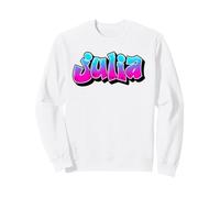 Julia Graffiti Nome Personalizzato Blu Rosa Donne Ragazze Felpa