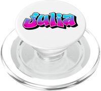 Julia Graffiti Nome Personalizzato Blu Rosa Donne Ragazze PopSockets PopGrip per MagSafe