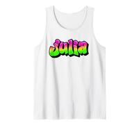 Julia Graffiti Nome Personalizzato Verde Rosa Donne Ragazze Canotta