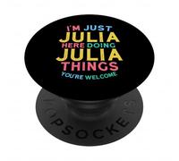 Julia Here Doing Julia Things Divertente Nome Julia PopSockets PopGrip Adesivo