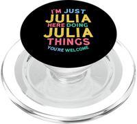 Julia Here Doing Julia Things Divertente Nome Julia PopSockets PopGrip per MagSafe