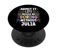 JULIA Personalized Name Funny Cute Custom JULIA Name PopSockets PopGrip Adesivo