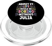 JULIA Personalized Name Funny Cute Custom JULIA Name PopSockets PopGrip per MagSafe