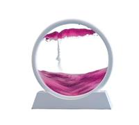 JuliaBcjL Sand Timer,Sandglass,Timed Hourglass Sand Art Picture Hourglass Glass 3D White Frame Quicksand Painting Living Room Decoration Creative Gift with Meaning(Black White)