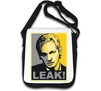 Julian Assange Hope Style Pop Art Poster Leak Borsa a tracolla bianca