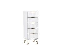 Julian Bowen Murano 5 cassetti Tallboy-Bianco opaco, taglia unica