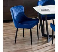 Julian Bowen, Set di 2 sedie Luxe, colore blu/nero