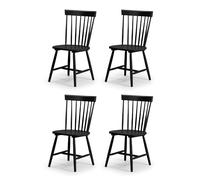 Julian Bowen, Set di 4 sedie Torino, colore nero