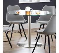 Julian Bowen, Tavolo da pranzo Milan, acciaio/vetro