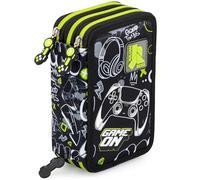 Julian Ross Astuccio Scuola 3 Scomparti Completo 46 Accessori Bambino
