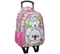 Julian Ross Zaino Trolley Staccabile Per La Scuola Elementare, Bambino e Bambina, Schienale e Spallacci Rinforzati, 33x15x43h (Koala Love)