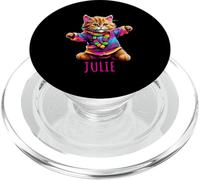Julie - Gatto ballerino colorato per ragazze, nome Julie PopSockets PopGrip per MagSafe