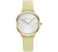 Julie Julsen JJW1027YGL-02 - Orologio da donna in pelle, 3 bar, analogico, giallo, cinghie