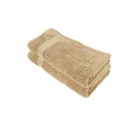 Julie Julsen Set di 2 asciugamani da sauna biologici, 80 x 200 cm, sabbia, 100% cotone spugna 550 g/m²