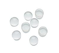 Julie Wang 320 cabochon in vetro trasparente da 10 mm, rotondi, con retro piatto, per cammeo, foto, ciondoli, gioielli, 10 x 10 x 3,5 mm