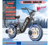Juliet III E-bike 2000W Motore potente 48/52V60AH Bici elettrica a lungo raggio 20*4.0 Fat Tire Motocicletta elettrica da carico ad alta potenza Black 1000W 48V60AH Delivery 3-7 days