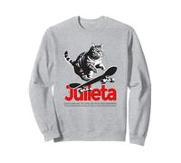 JULIETA - Bellissimo nome di ragazza con gatto e skateboard Felpa