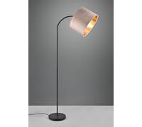 JULIETA PIANTANA METALLO NERO FLESSIBILE PARALUME VELLUTO TORTORA E ORO H. 156CM 1 LUCE ATTACCO E27