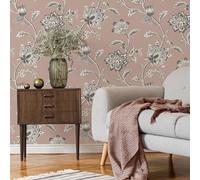 Juliette Righe & Floreale Parati Giacobino Mica Fine Decor - Colore a Scelta