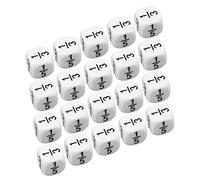 Julihai 20 Dadi per Frazioni da 16 Mm, Robusto Strumento Didattico per la Matematica in Plastica con Numeri Incisi per L'aula di Educazione della Prima Infanzia