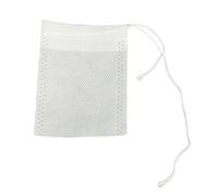 Julihai 500 Bustine di Filtri per il tè, Bustine per Infusore per tè in Tessuto Non Tessuto con Coulisse per Sfuso Medicina Cinese, Facili da Riempire e Chiudere