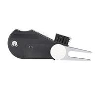 Julihai Attrezzo per Riparare Le Zolle di Terra 5 in 1, Pratico Accessorio Multifunzione per Il con Diapason, Segnapalla, Spazzola e Contatore di Colpi, Ideale per Campi da e Sport