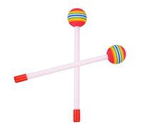Julihai Bellissimo Set di Bacchette per Batteria Arcobaleno, Simpatico Giocattolo in Plastica per Percussioni a Mano Orff, Materiale EVA Antiurto, 8,3 X 1,4 X 1,4 Pollici, per Concerti e Feste