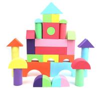 Julihai Blocchi Educativi in schiuma EVA, Blocchi Impilabili Multicolori per Bambini, Sviluppa la Coordinazione Occhio-mano, Capacità di Conteggio, 52 per Interni Ed Esterni, Scelta Regalo per