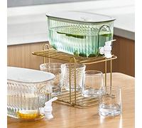 Julihai Bollitore Freddo per Uso Alimentare di Grande capacità con Rubinetto per la Casa, Dispenser per Bevande a Prova di Perdite, Secchio per Bevande con Acqua Trasparente per Feste (Bianco