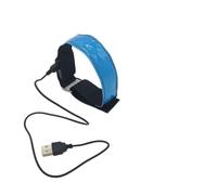 Julihai Bracciale LED, Fascia da Braccio Regolabile di Sicurezza Ricaricabile Tramite USB con 3 modalità di Luce Fissa Lampeggiante Lenta e Veloce, per Corsa All'aperto Ciclismo (1)