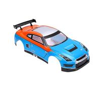 Julihai Carrozzeria per Auto RC in Scala 1/10, Carrozzeria in Policarbonato Trasparente da 1,0 Mm con Ala Posteriore per Auto da Turismo con Passo di 26 Cm (Blu Arancio)