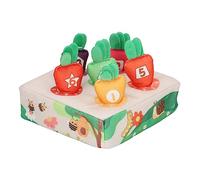 Julihai Corrispondenza dei Numeri di Ordinamento dei Colori del (1-6) | Set da Gioco per Orto in Morbido Peluche, Gioco di abilità Motoria Fine per L'educazione Precoce, Ravanello Riempito di