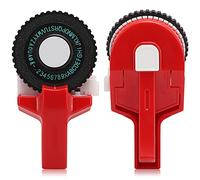 Julihai Creatrice di Nastri per Goffratura 3D Creativa per Etichette Fai-da-Te per Manuali, Nastro ABS 9 Mm, Rosso/Giallo/Rosa, 2 Rotoli per la Scuola di Home Office (Rosso)