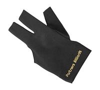 Julihai da Biliardo, 3 Aperte, Traspiranti, Antiscivolo, per Stecca da Biliardo, Elasticizzati per Mano Destra e Sinistra, con Polsino Elastico, Adatti a Uomini e donne. (BLACK)