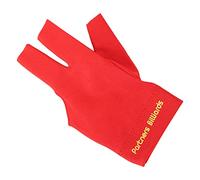 Julihai da Biliardo, 3 Aperte, Traspiranti, Antiscivolo, per Stecca da Biliardo, Elasticizzati per Mano Destra e Sinistra, con Polsino Elastico, Adatti a Uomini e donne. (rosso)